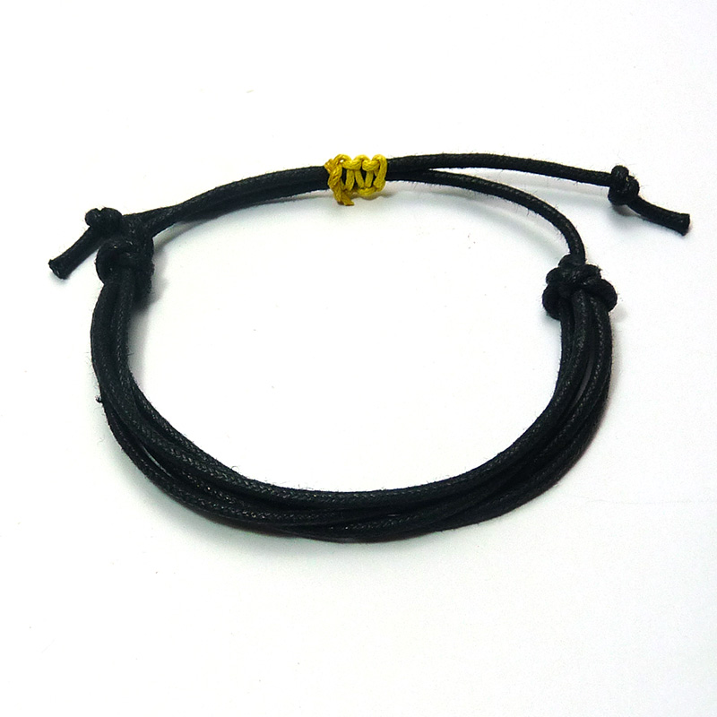 Cotton Cord Bracelet Black