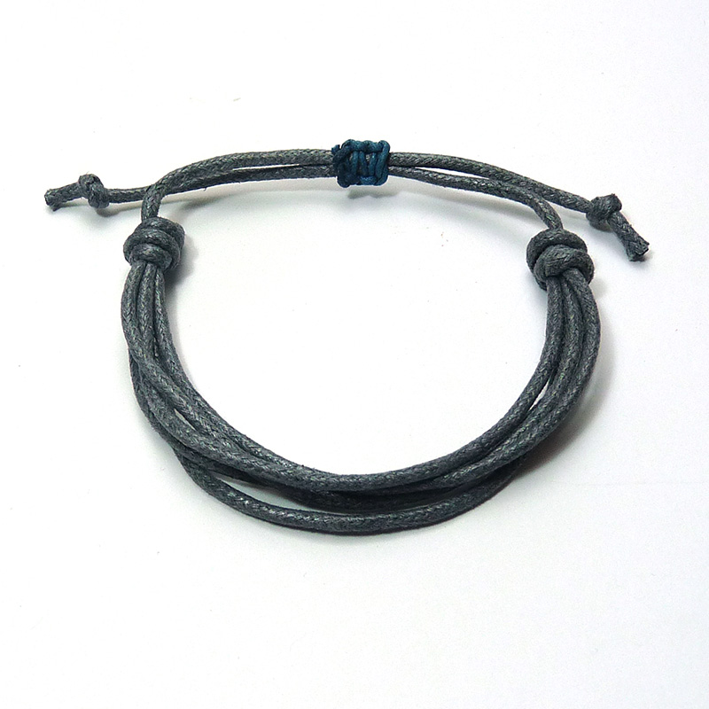 Cotton Cord Bracelet Grey