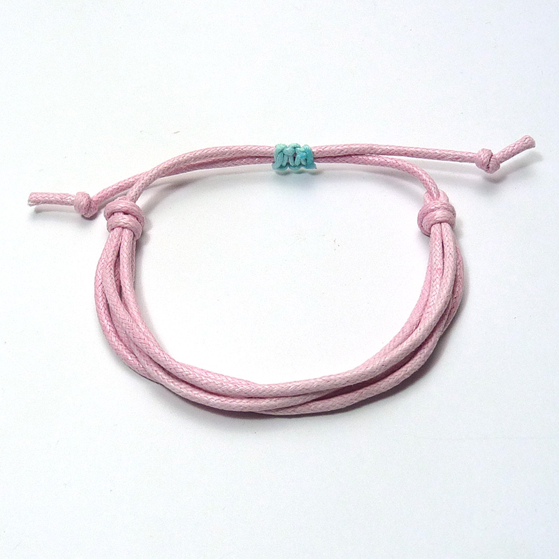 Cotton Cord Bracelet Pink
