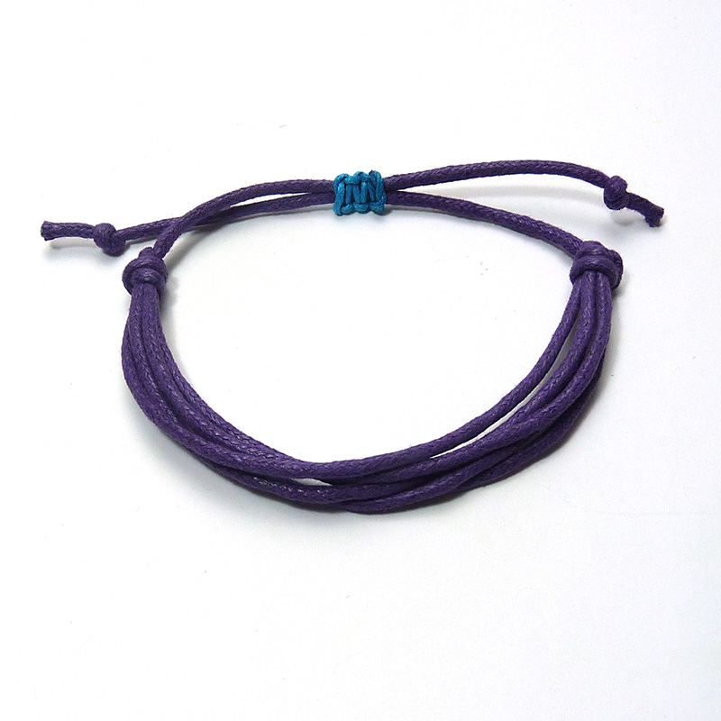 Cotton Cord Bracelet Purple
