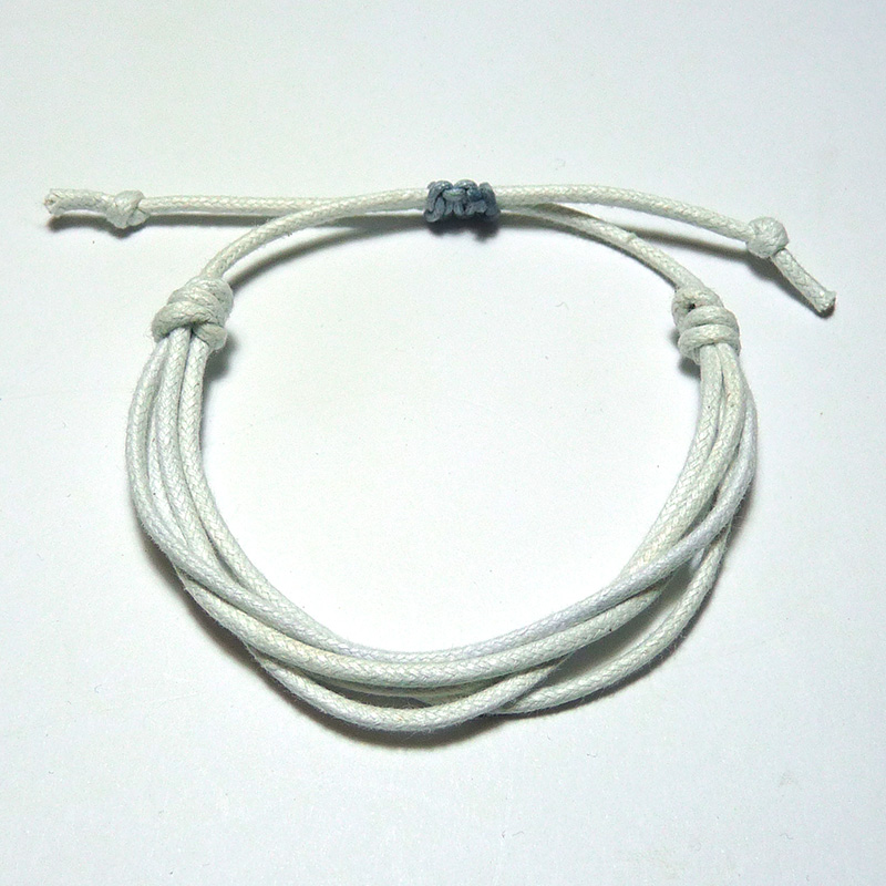Cotton Cord Bracelet White