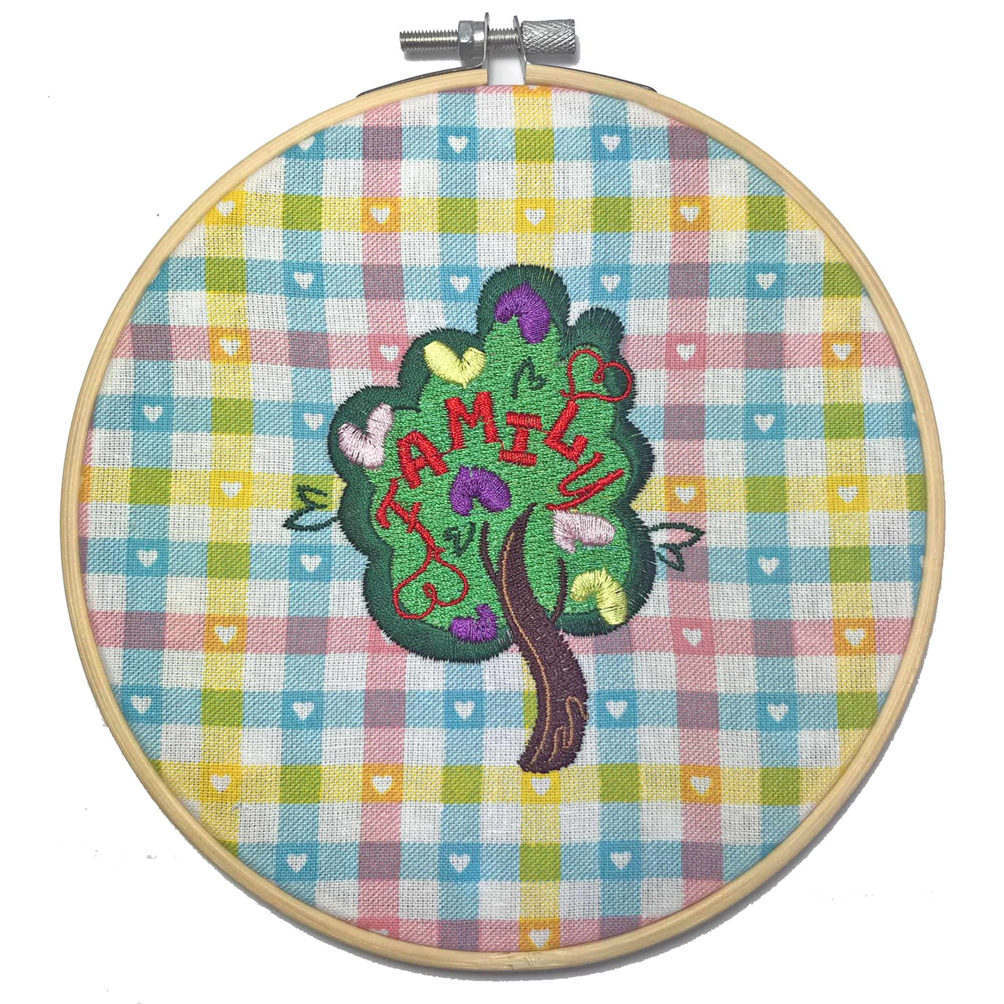 Family Tree Embroiderd Hoop Gift