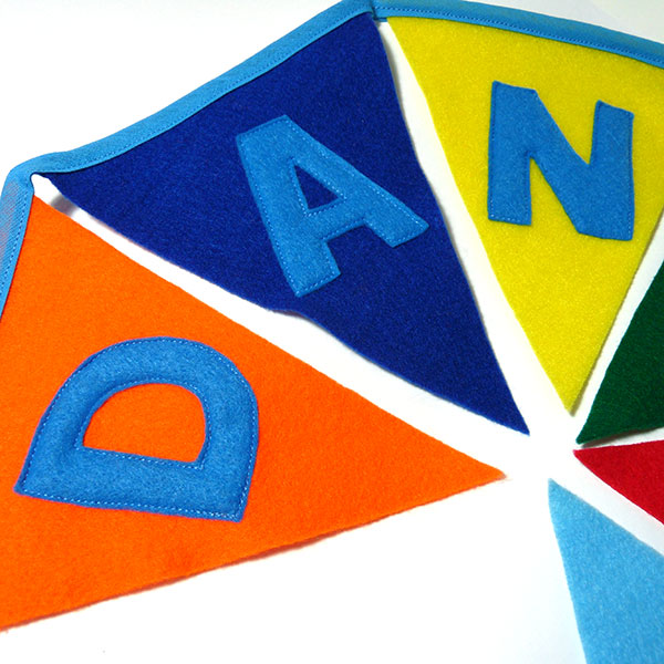 Personalised Felt Bunting - Bright and colourful custom gift