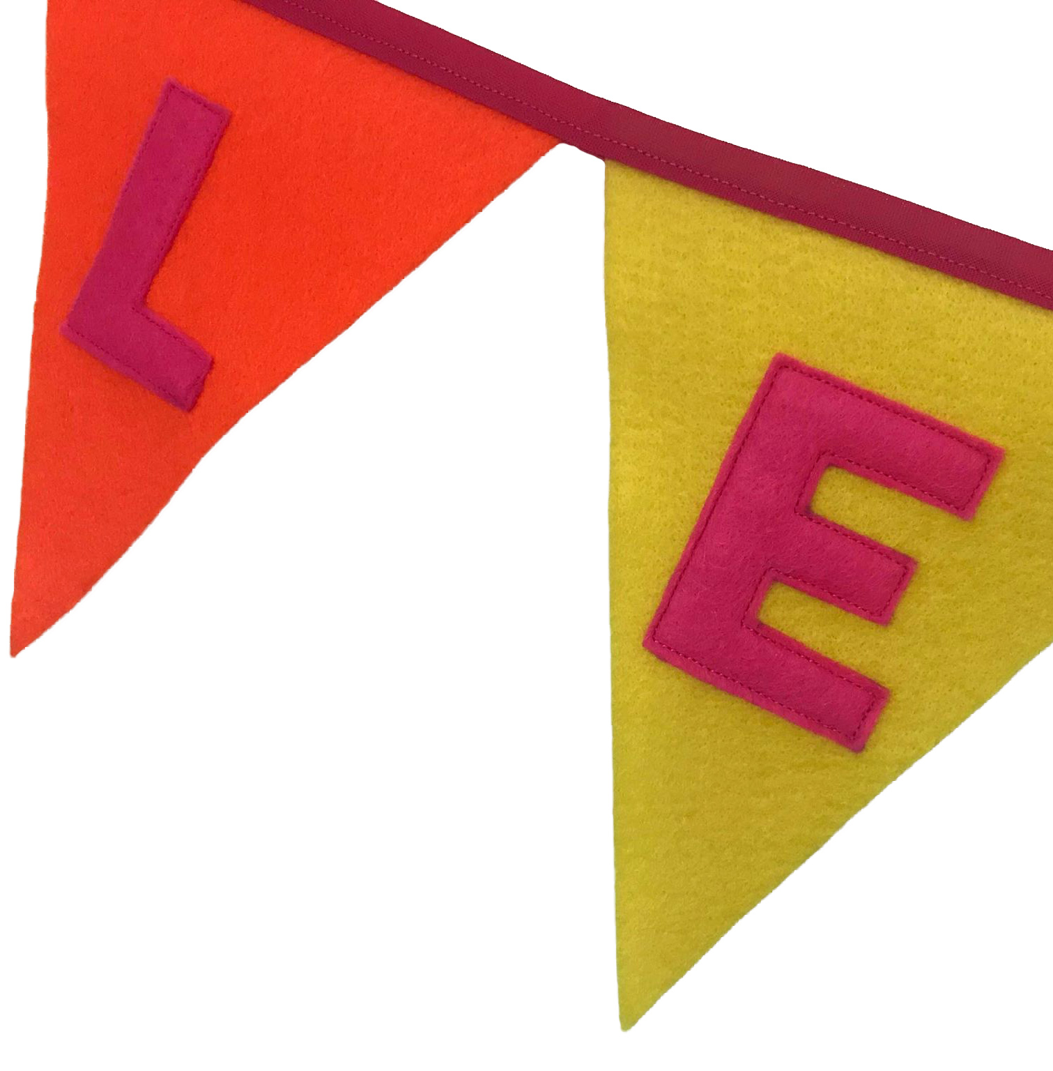 Personalised Felt Bunting - Bright and colourful custom gift