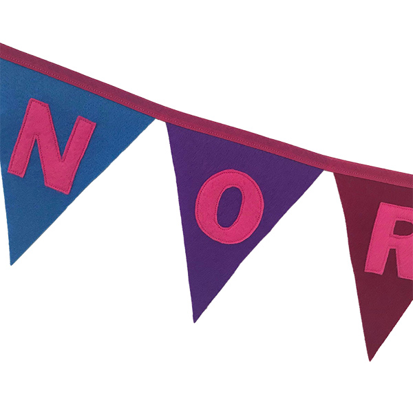 Personalised Felt Bunting - Bright and colourful custom gift