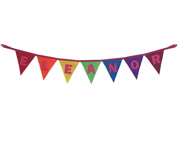 Personalised Felt Bunting - Bright and colourful custom gift