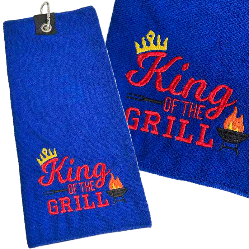 King of the grill embroidered towel BBQ