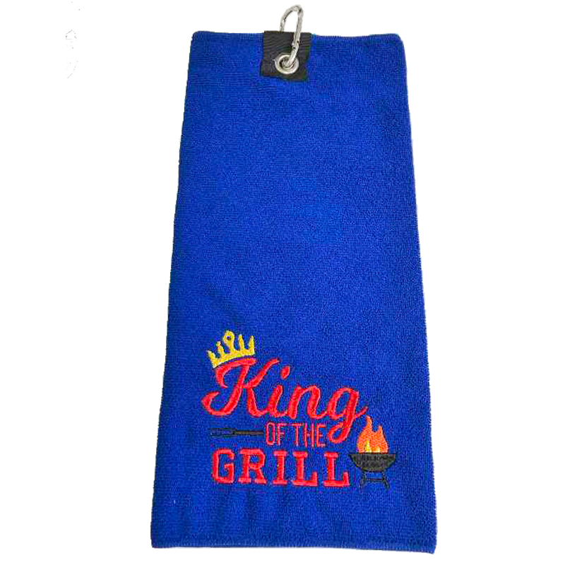 King of the grill embroidered towel BBQ