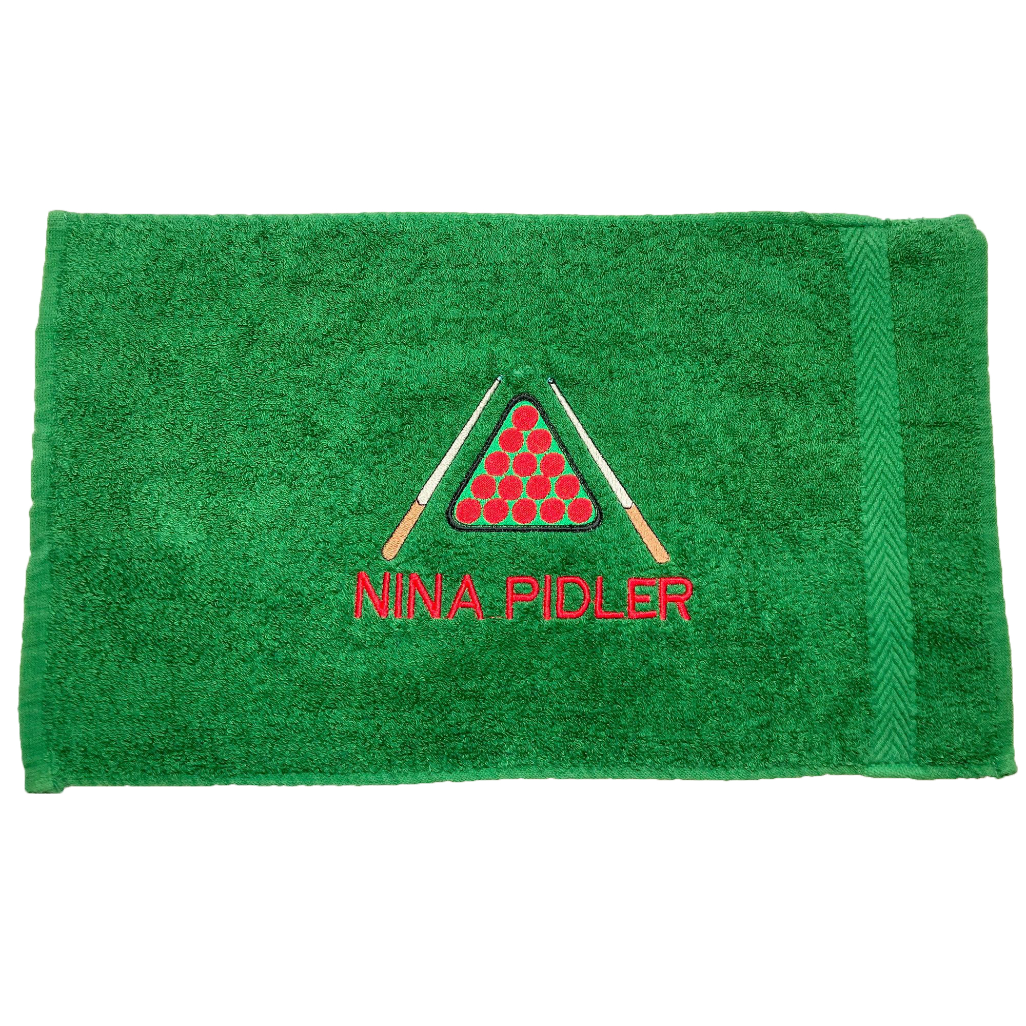Snooker Design Green Towel 30cmx50cm