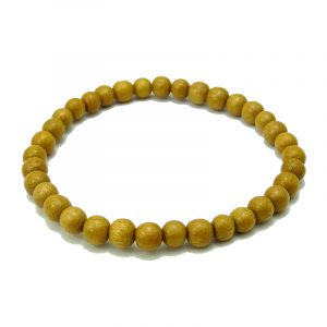 Rosewood wood bead bracelet – rich grain natural rosewood bracelet by Vicki Evans