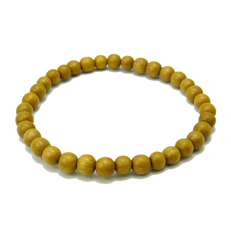 Rosewood wood bead bracelet – rich grain natural rosewood bracelet by Vicki Evans