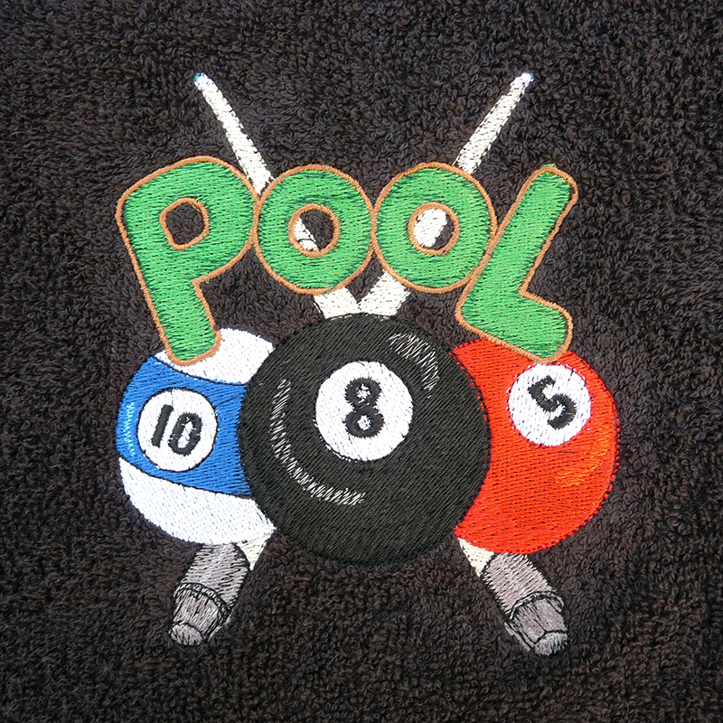 Pool Design Embroidered Towel