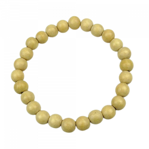 Whitewood 8mm bead bracelet – handmade elasticated wood bracelet by Vicki Evans