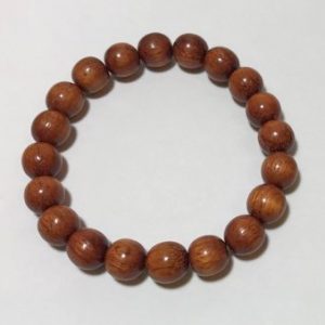 Bayong 10mm wood bead bracelet – handmade elasticated bracelet by Vicki Evans